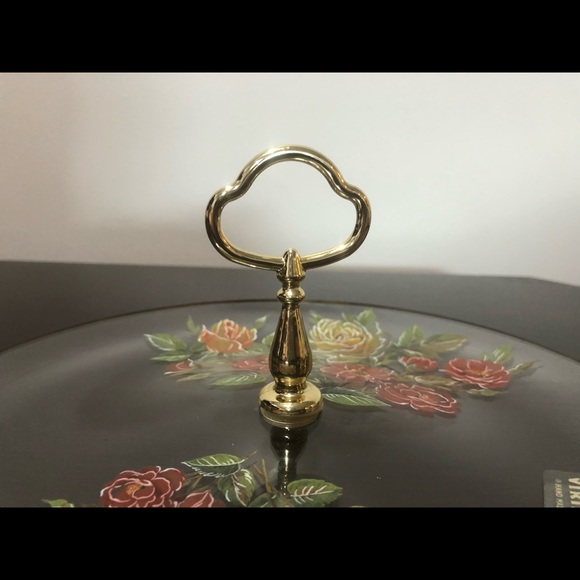 Handmade Viking Glass Tidbit tray floral dish - Picture 5 of 8